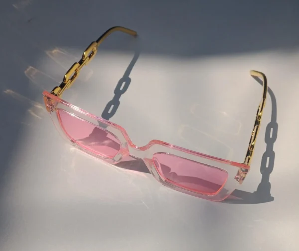 Pink Oversize Women's Square Glasses - Image 4
