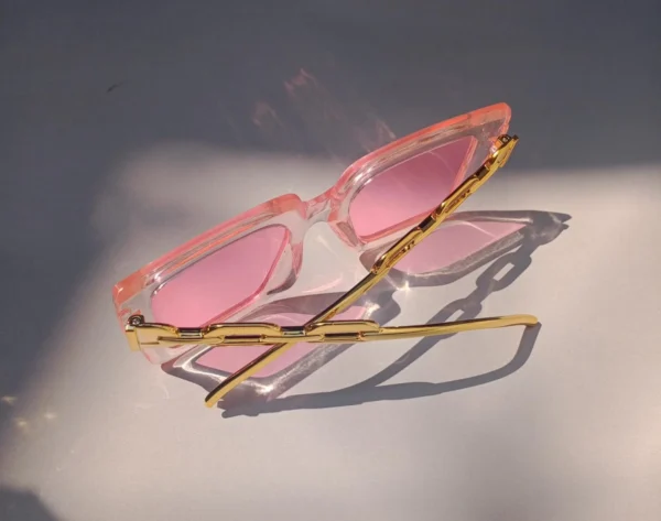 Pink Oversize Women's Square Glasses - Image 5