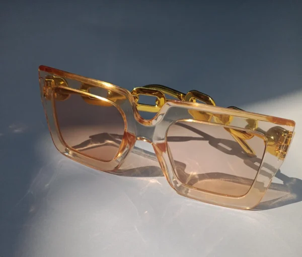 Peach Oversized square Glasses - Image 2