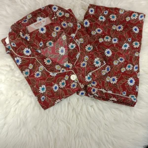 Floral print 2pc stone linen PJ's