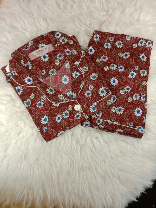 Floral print 2pc stone linen PJ's
